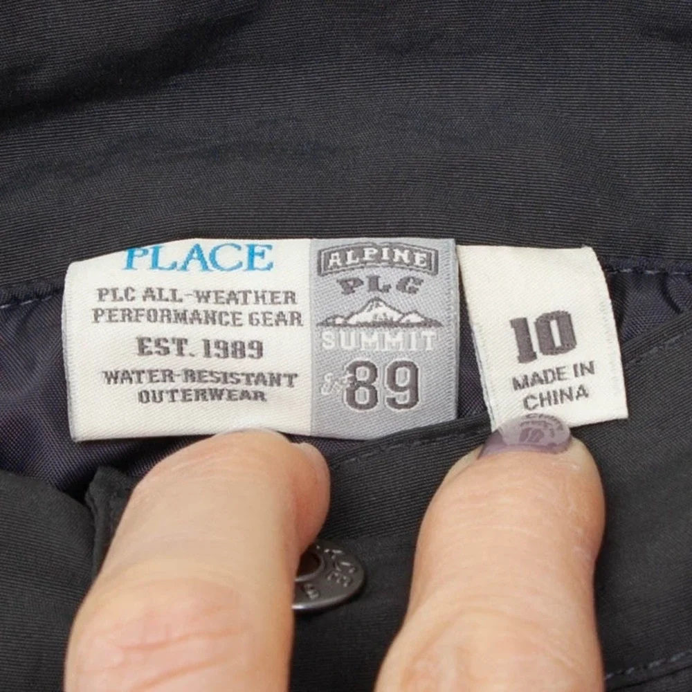 Childrens Place PLC Waterproof Ski Snow Pants Size 10‎ Black Outdoor Winter Cold